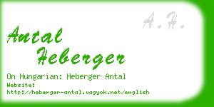 antal heberger business card